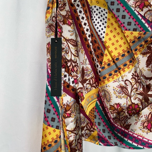 House of Harlow 1960 x Revolve Caterina Skirt in Patchwork Multi NWT - Picture 10 of 10